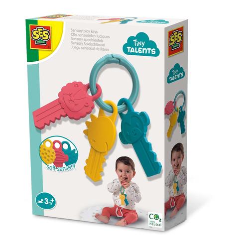 SES Creative Chiavi giocattolo sensoriali (SES CREATIVE Tiny Talents Children's Sensory Play Keys Toy Unisex 3 Months and Above
