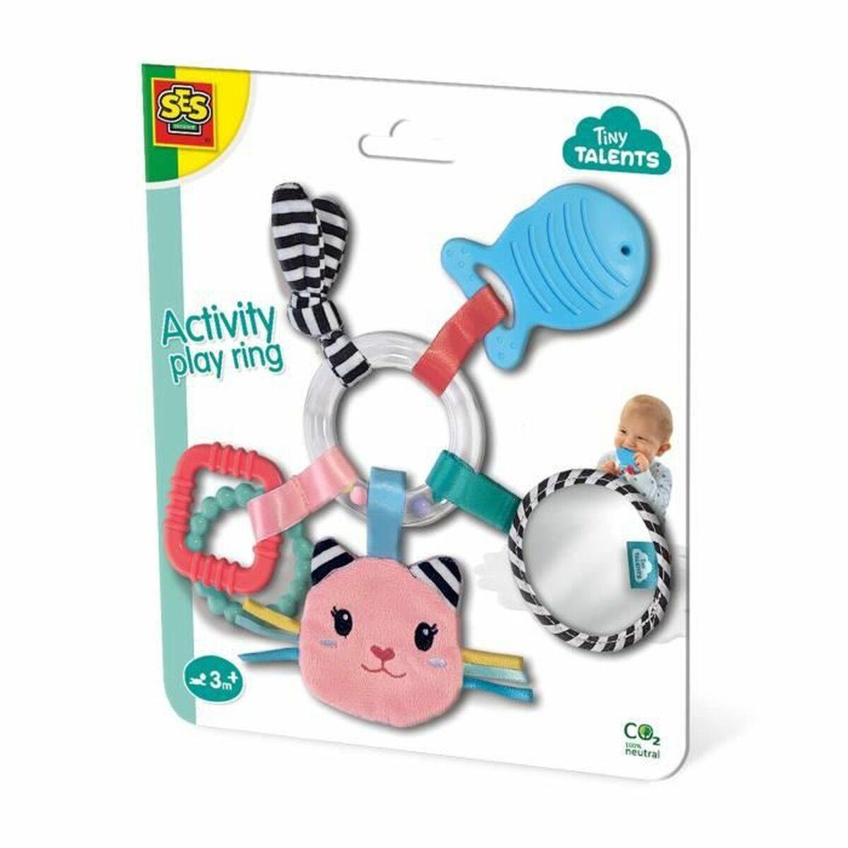 SES CREATIVE Tiny Talents Katy Cat Activity Play Ring Three Months and Above 13124