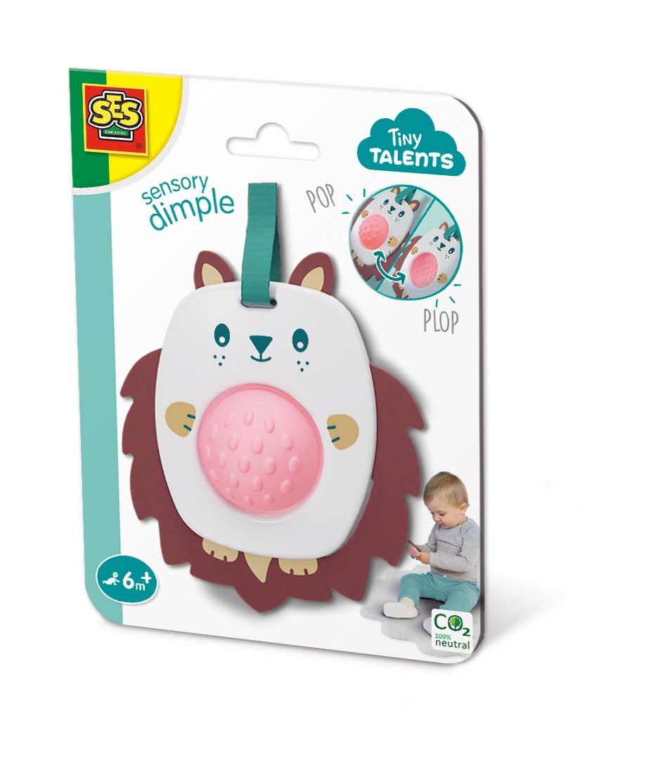 SES CREATIVE Tiny Talents Hedgehog Clutching Sensory Dimple Toy 6 Month and Above 13128