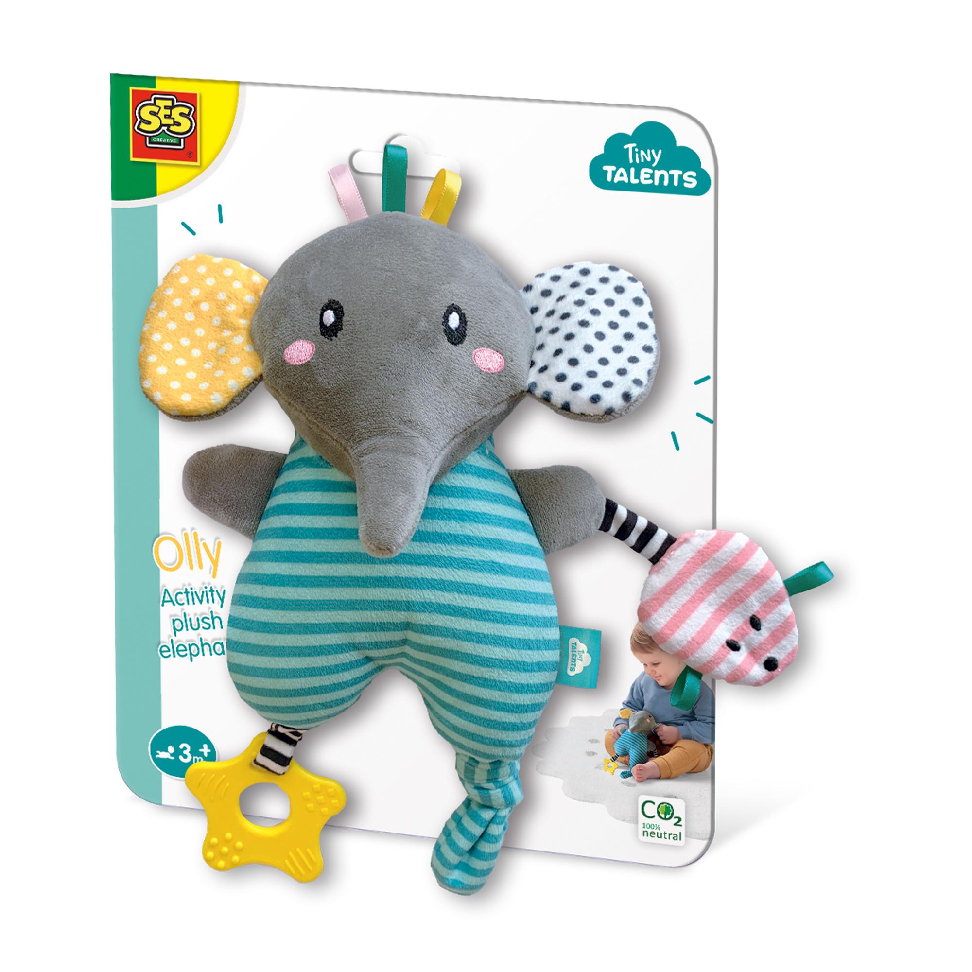 SES CREATIVE Tiny Talents Olly Activity Plush Elephant 13133