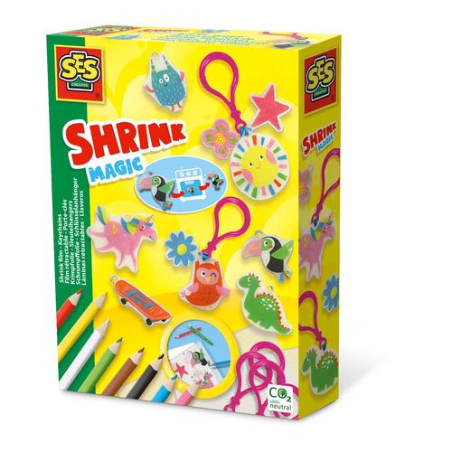 SES Creative Film termoretraibile - Portachiavi (SES CREATIVE Children's Magic Shrink Film Keychains Set Unisex Five Years and