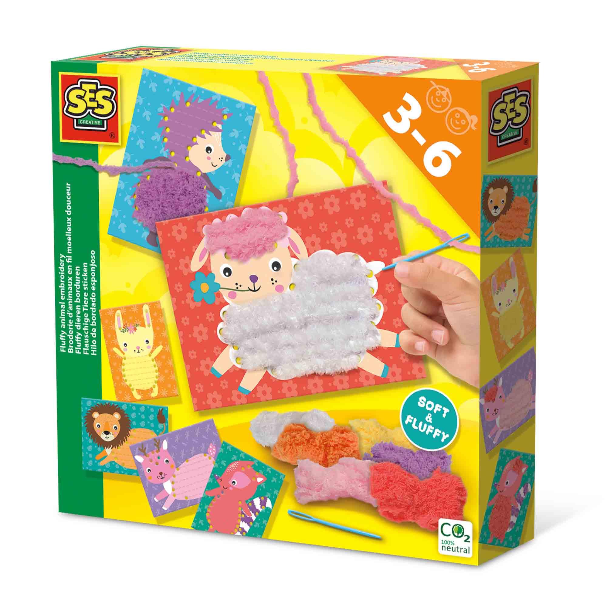 SES CREATIVE Fluffy Animal Embroidery 3 to 6 Years 14043