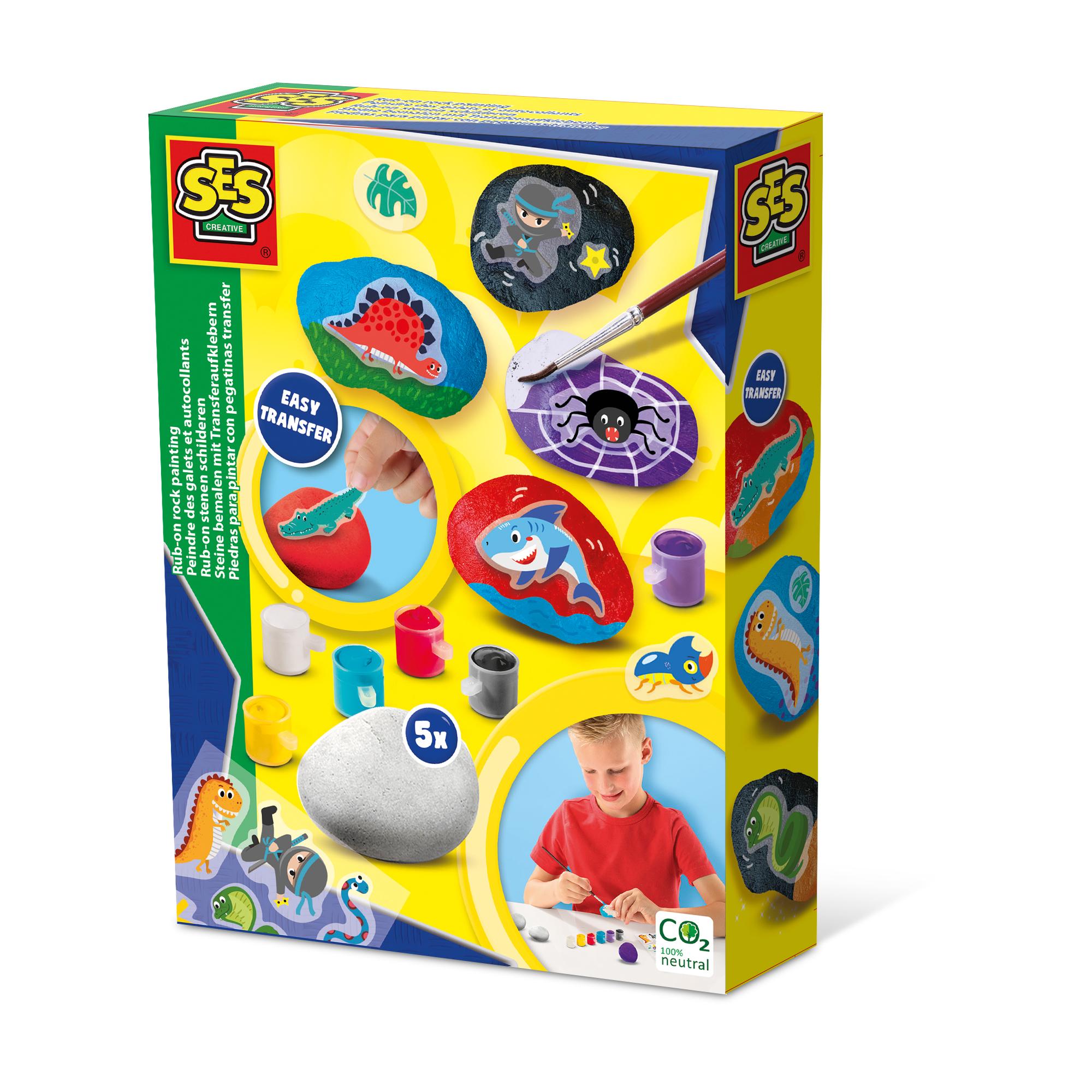 SES CREATIVE Rub-On Rock Painting 5 Years and Above 14289
