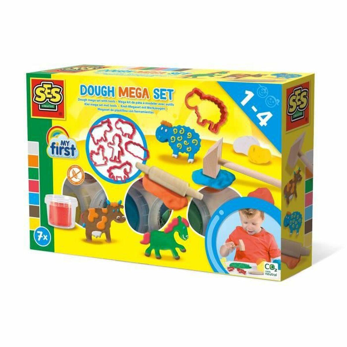 SES CREATIVE My First Modelling Dough Mega Set with Tools 1 to 4 Years 14438