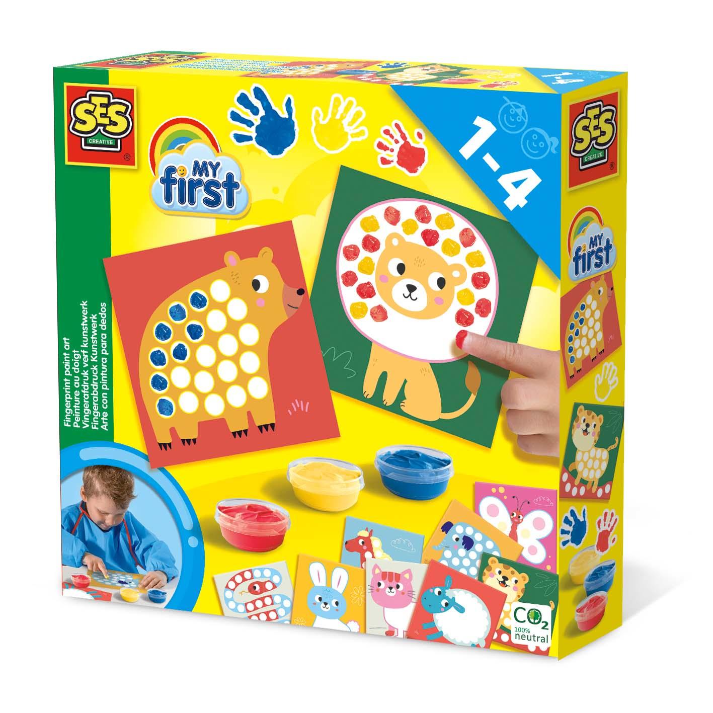 SES Creative My First Pittura con le impronte digitali (SES CREATIVE Children's My First Fingerprint Paint Art Unisex One to Fo