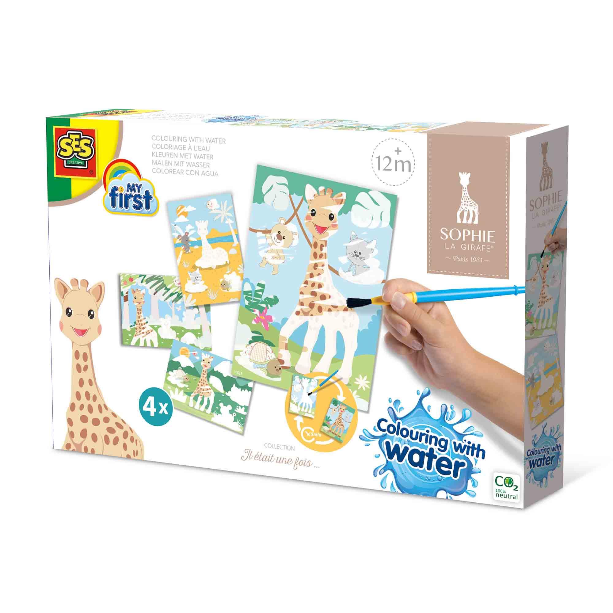 SES CREATIVE My First Sophie la Girafe Colouring with Water 1 to 4 Years 14490 - Versione UK