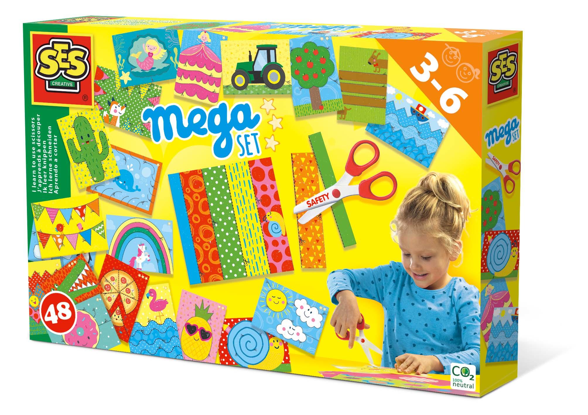 SES Creative Imparo a usare le forbici - mega set (SES CREATIVE Children's I Learn to Use Scissors Mega Set Unisex 3 to 6 Years