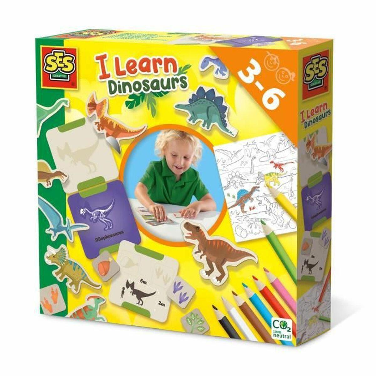 SES CREATIVE I Learn Dinosaurs Colouring Set 3 to