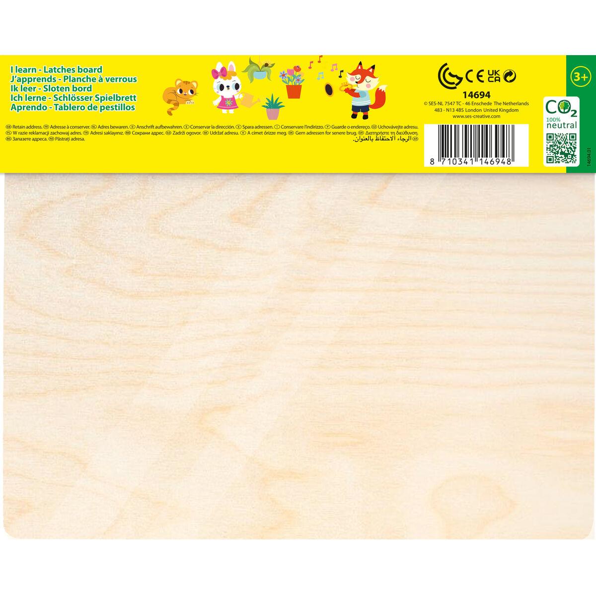 SES CREATIVE I Learn Latches Board 3 to 6 Years