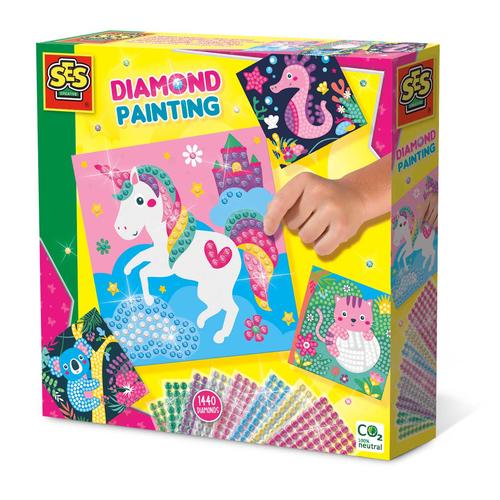 SES CREATIVE Happy Animals Diamond Painting 3 Years and Above 14701