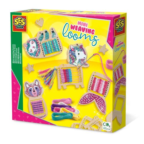 SES Creative Mini telai (SES CREATIVE Children's Mini Weaving Looms Set Unisex Six Years and Above Multi-colour 14715)