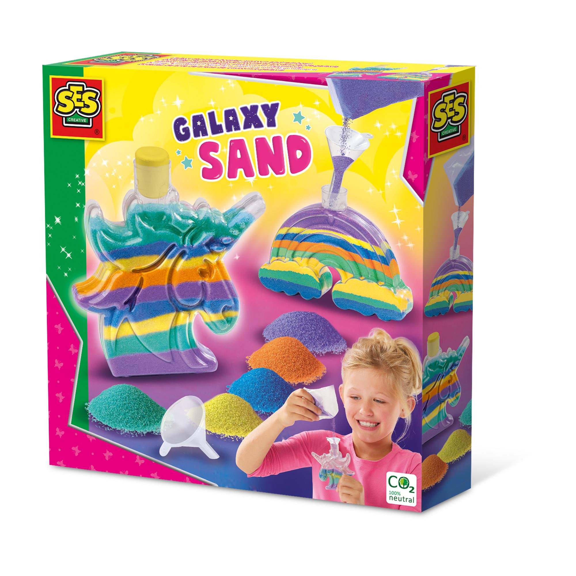 SES CREATIVE Galaxy Sand Art Bottles Unicorn and Rainbow 14771