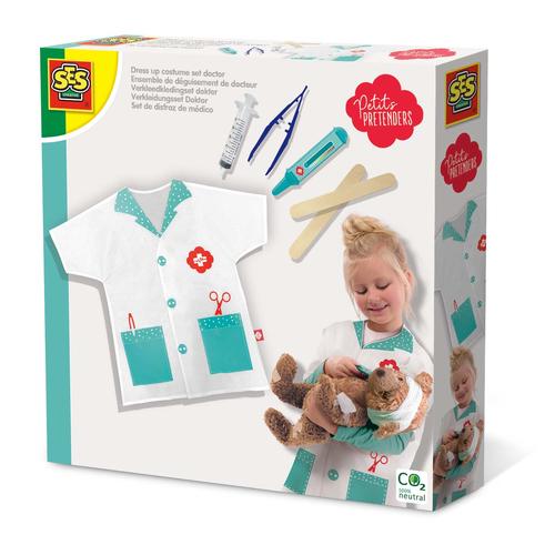 SES Creative Petits Pretenders Set costume da dottore (SES CREATIVE Petits Pretenders Children's Dress Up Costume Doctor Set Un