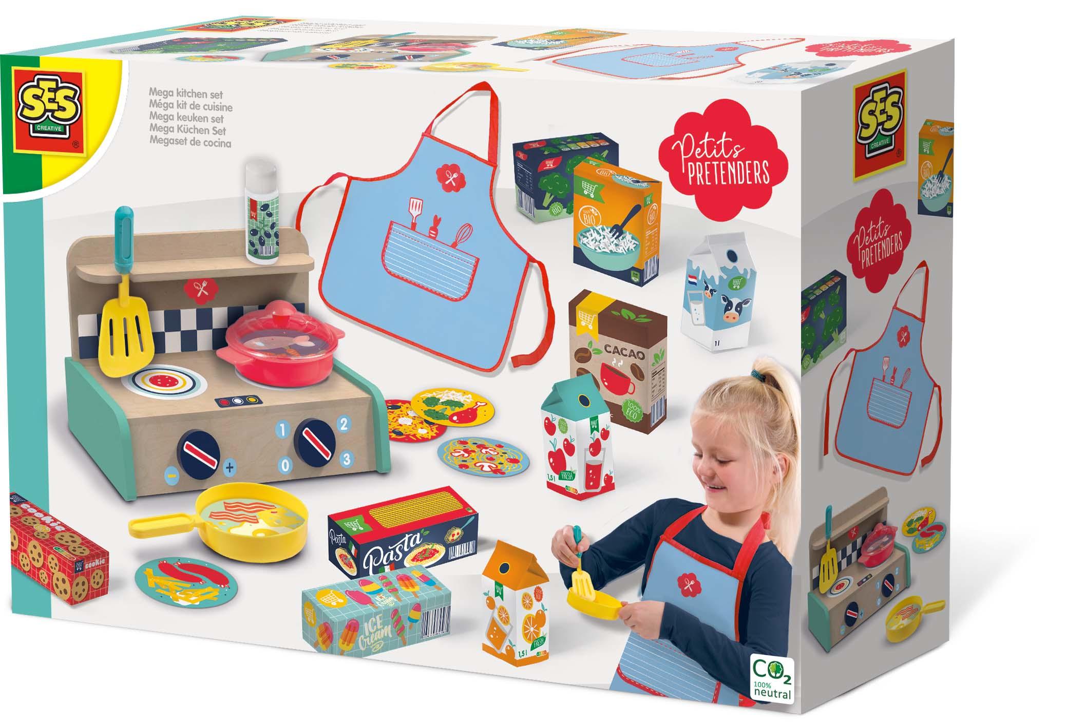 SES Creative Petits Pretenders Tappetino e valigetta da gioco del quartiere dei negozi (SES CREATIVE Petits Pretenders Children