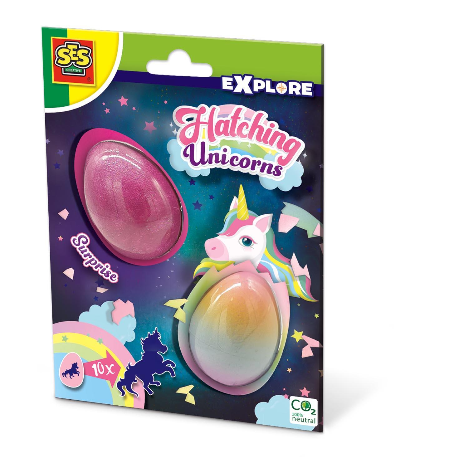 SES CREATIVE Explore Children's Hatching Unicorns 2 Surprise Eggs 5 Years and Above 25089