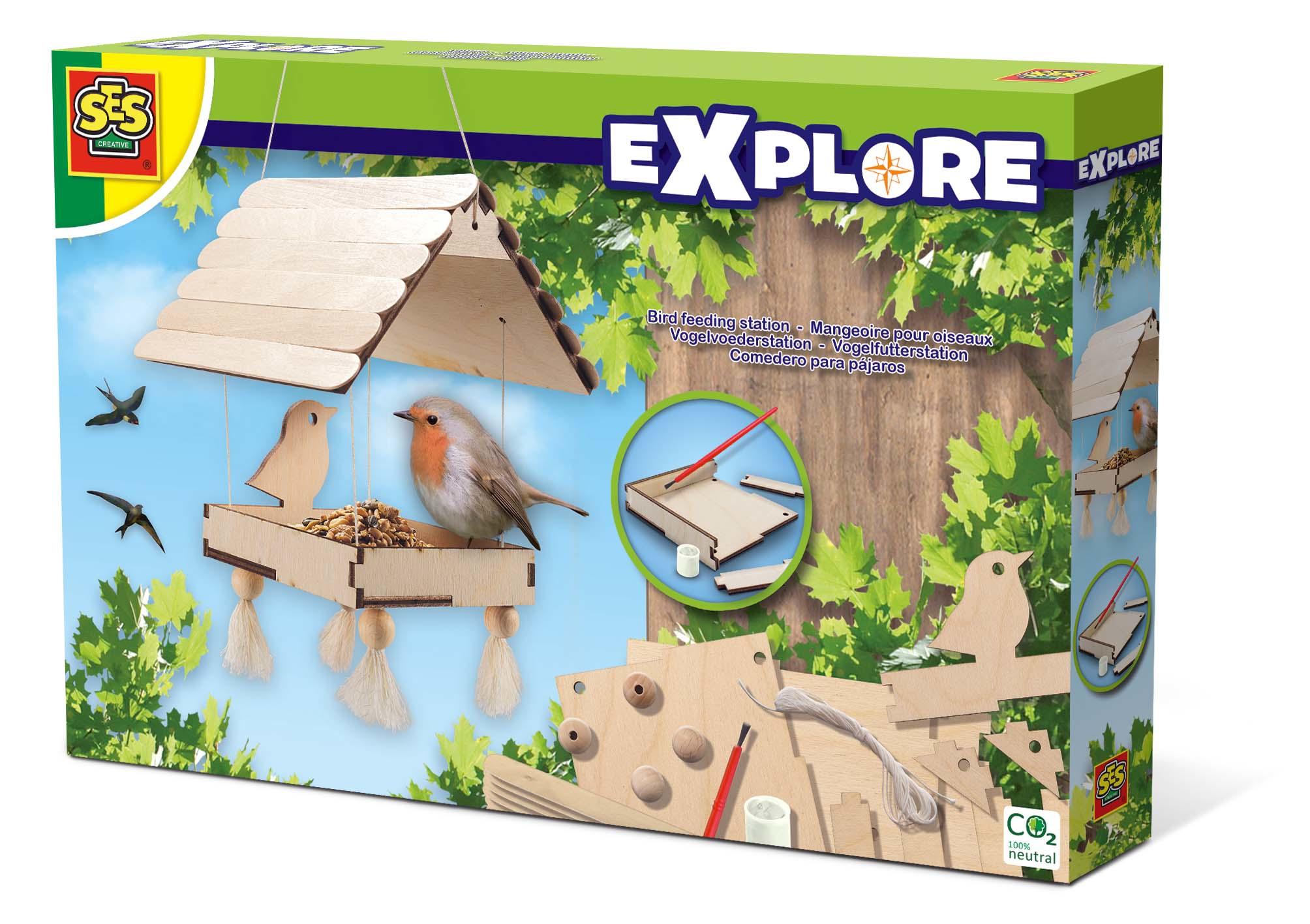 SES Creative Explore Mangiatoia per gli uccelli (SES CREATIVE Children's Explore Bird Feeding Station Unisex Five Years and Abo