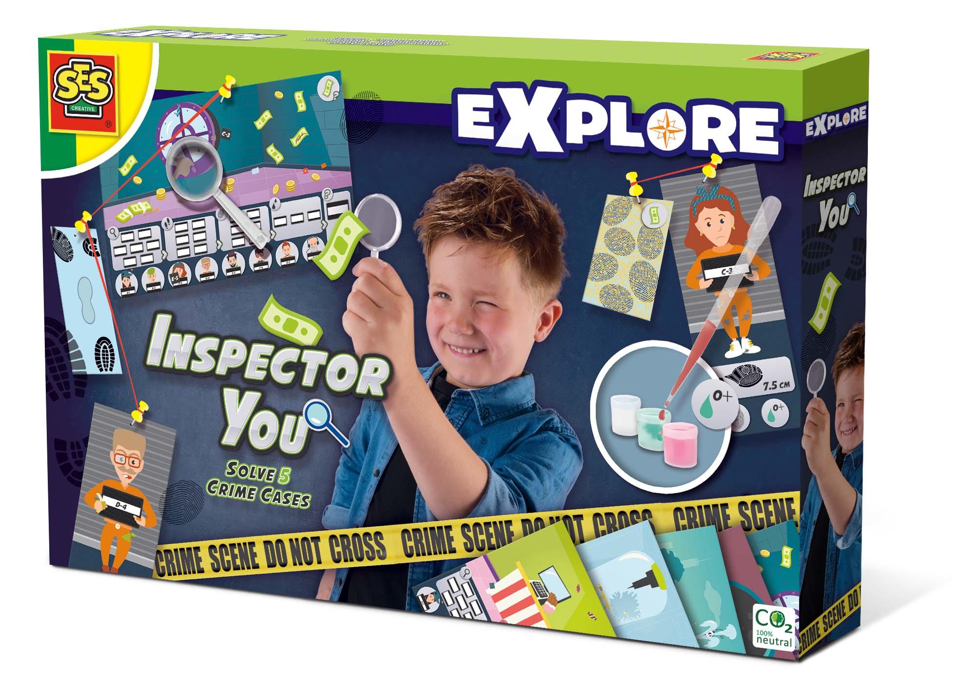 SES Creative Explore Inspector You - Risolvi cinque crimini (SES CREATIVE Children's Explore Inspector You Solve Five Crime Cas
