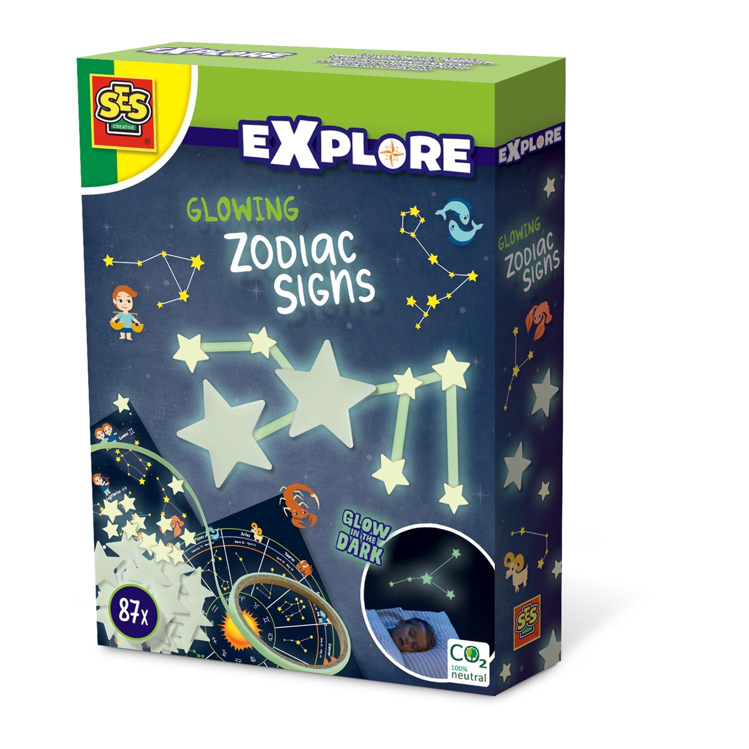 SES CREATIVE Explore Children's Glowing Zodiac Signs 5 Years and Above 25122