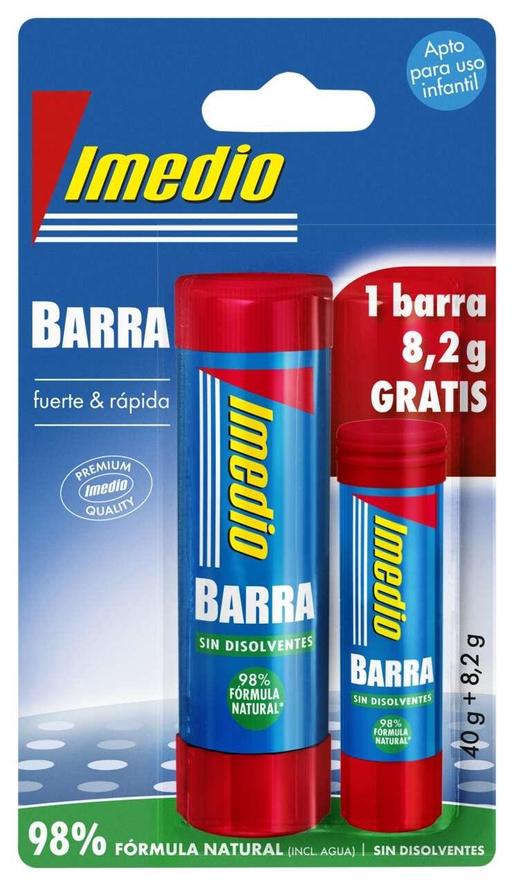 Imedio Confezione da 2 Colla Stick da 1x 40gr 1x 82gr - Senza Solventi - Lavabile - Adatta per Uso Scolastico