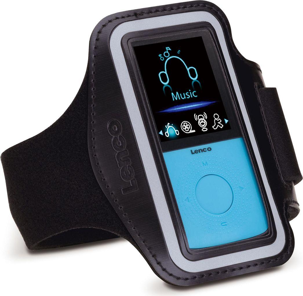 Lenco PODO-153 - MP3 - Nero - Blu - Supporto Flash - MicroSD (TransFlash) - TFT - MP3 (PODO-153B)