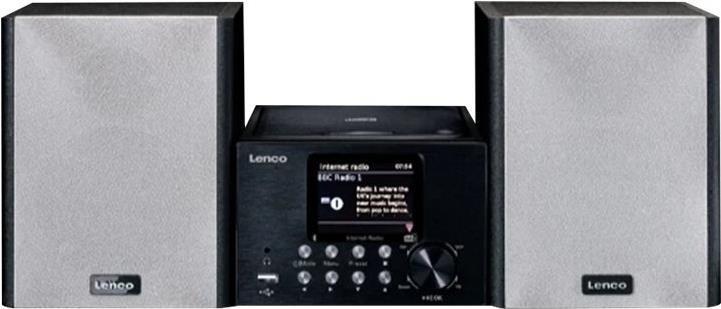 Lenco MC-250 - Microsistema - 2 x 12 Watt - Nero