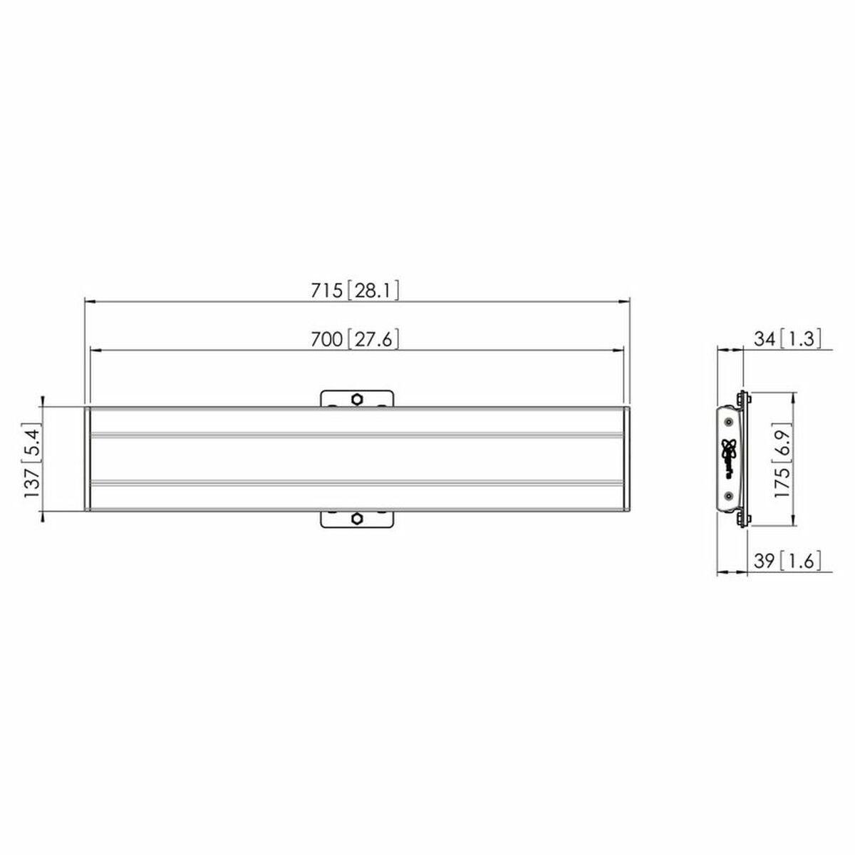 Vogel's PFB 3407 Barra interfaccia 715mm nero (Vogel's Connect-It PFB 3407 - Mounting component [interface plate] - for flat pa