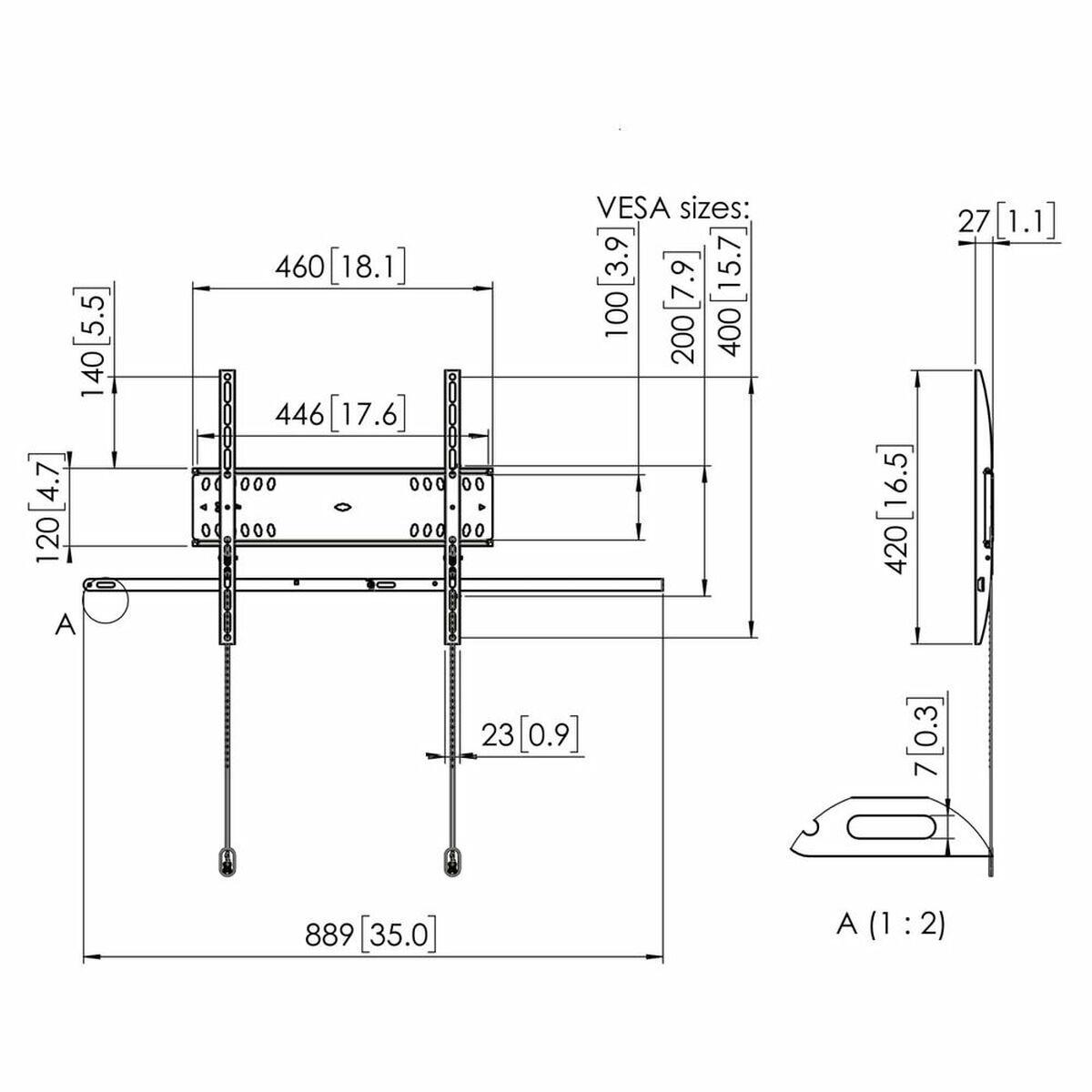 Vogel's PFW 4500 139,7 cm [55] Nero (PFW 4500 DISPLAY WALL MOUNT - FLAT)