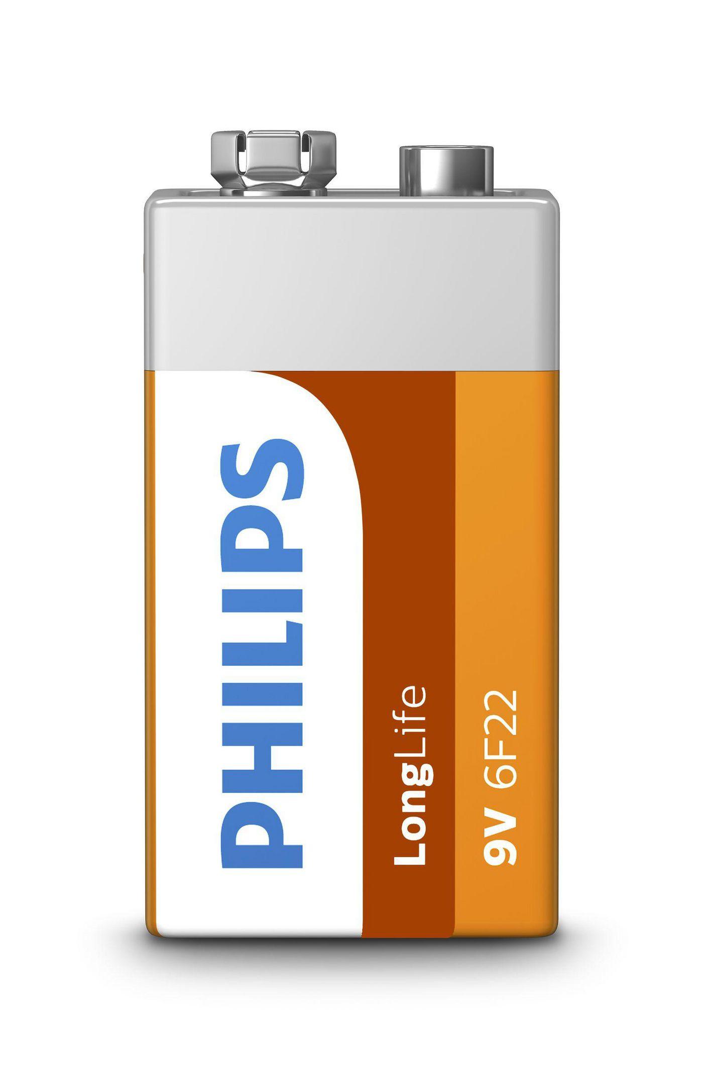Philips LongLife Batteria 6F22L1B/10