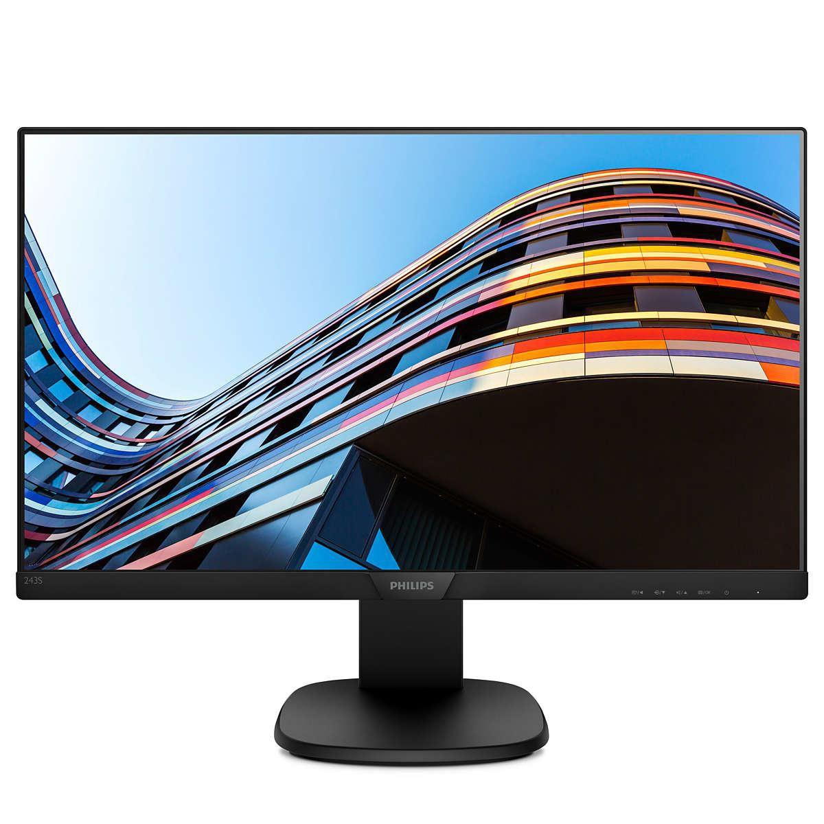 MONITOR PHILIPS LED 23.8"Wide 243S7EHMB/00 IPS 1920x1080 250cd/mq 10001(20.000.0001)2x2W MM Pivot RegH Girev VGA HDMI