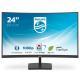 MONITOR PHILIPS LED 23.6" Wide CURVED 241E1SC/00 VA 1920x1080 4ms 250cd/mÂ² 3000:1 Mega Infinity DCR VGA HDMI GAMING