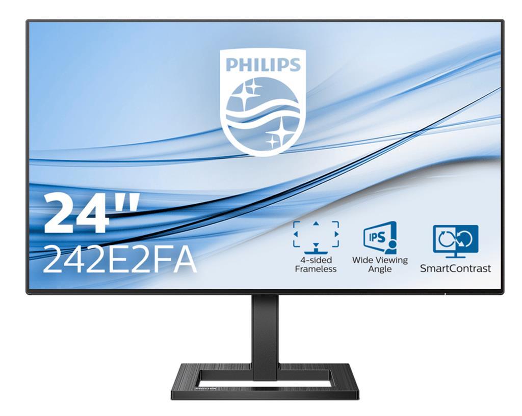 Philips E Line 242E2FA/00 Monitor PC 60,5 cm (23.8") 1920 x 1080 Pixel Full HD LCD Nero