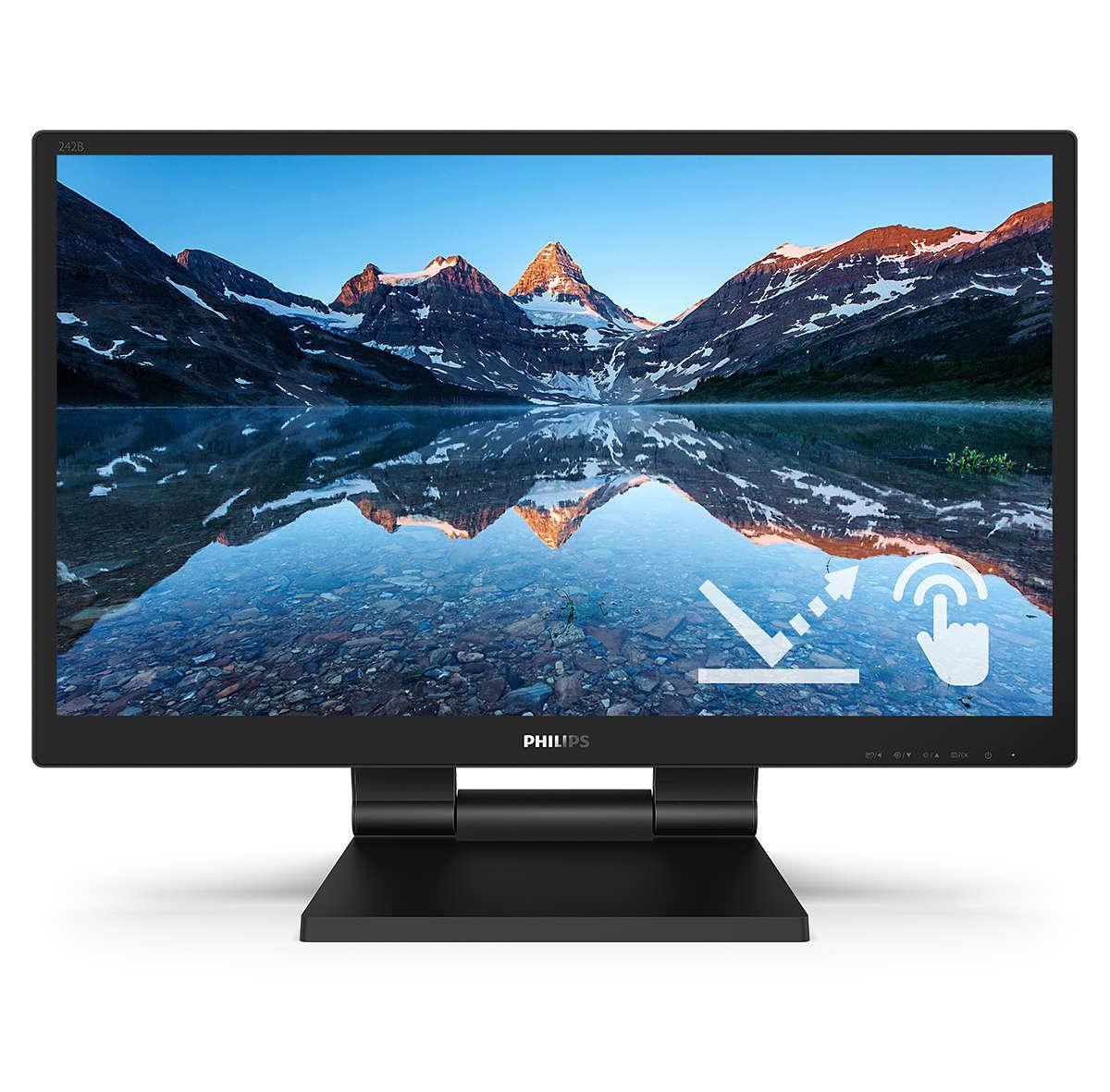 Philips 242B9TL/00 Monitor PC 605 cm (23.8") 1920 x 1080 Pixel Full HD LCD Touch screen Nero