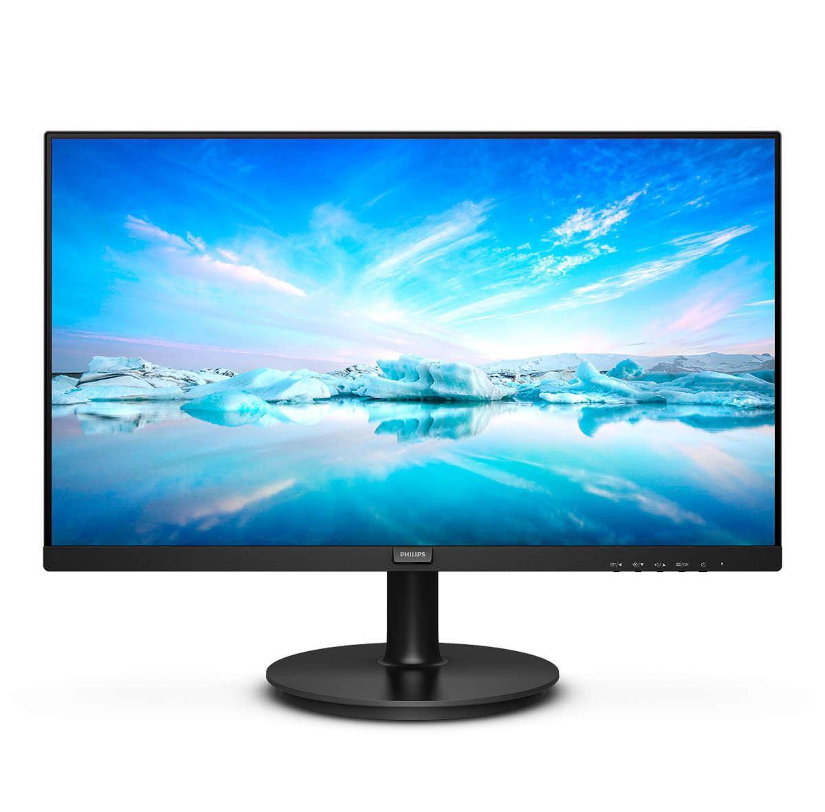 MONITOR PHILIPS LED 21.5" Wide 222V8LA/00 VA 1920x1080 4ms 250cd/mq 40001 (Mega Infinity DCR) 2x2W MM VGA HDMI DP