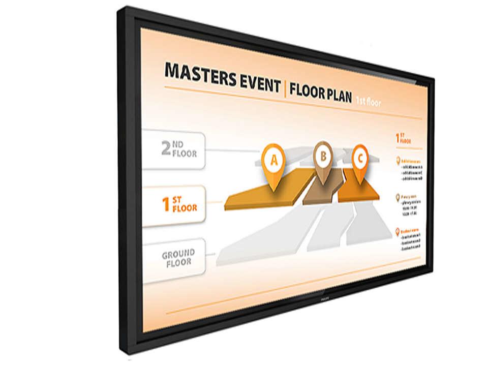 Philips 32BDL3651T/00 visualizzatore di messaggi Pannello A digitale 813 cm (32") VA Wi-Fi 350 cd/m Full HD Touch screen Proces