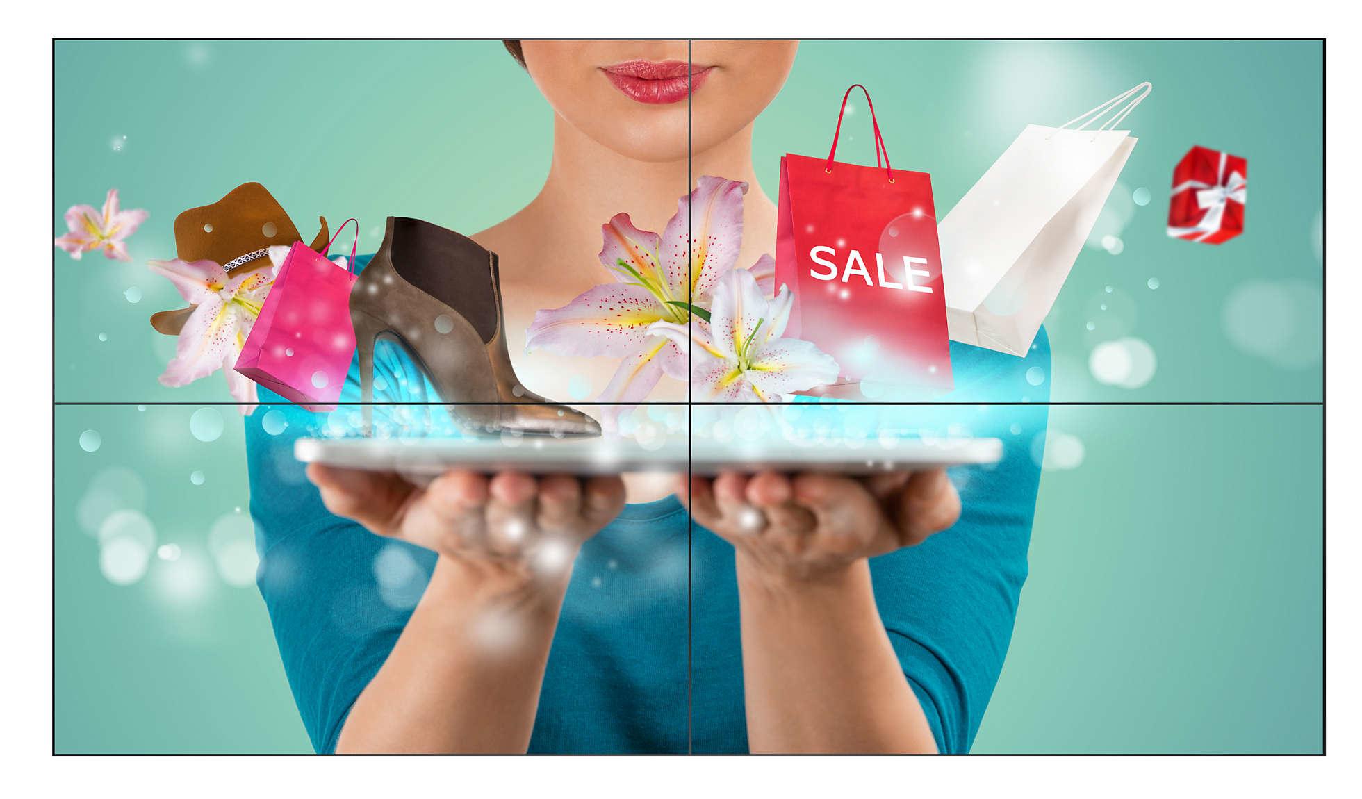 Philips Signage Solutions X-Line Videowa Pannello piatto per segnaletica digitale 1397 cm (55") LED 500 cd/m Full HD Nero