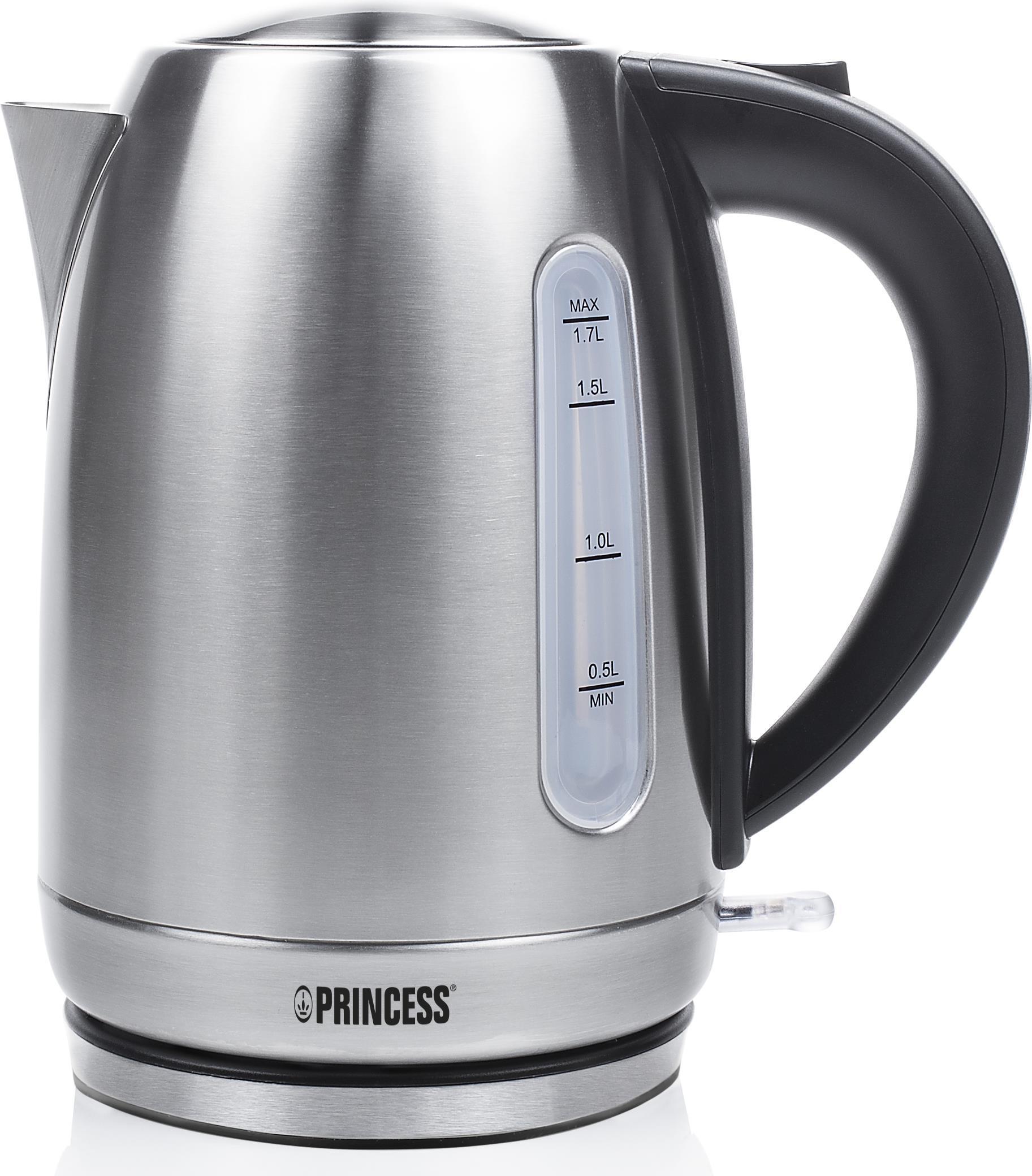 Principessa 236018 bollitore - 1,7 L - 2200 W - acciaio inossidabile - acciaio inossidabile - indicatore del livello dell'acqua
