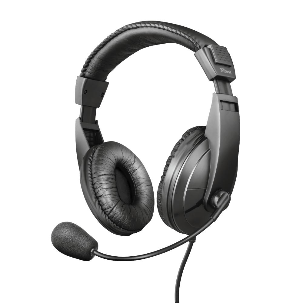 Trust 21661 cuffia e auricolare Cablato A Padiglione Musica e Chiamate Nero (TRUST Quasar Headset 3.5mm softpads)