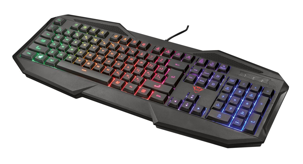Trust GXT 830-RW Avonn tastiera Giocare USB Tedesco Nero