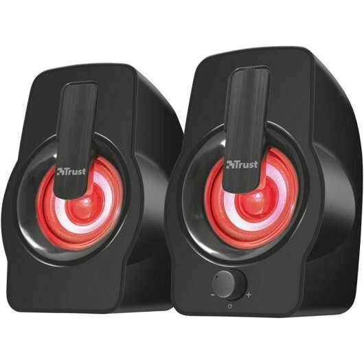 Trust Gemi altoparlante Nero Cablato 6 W (GEMI RGB 2.0 SPEAKER SET BLACK - )