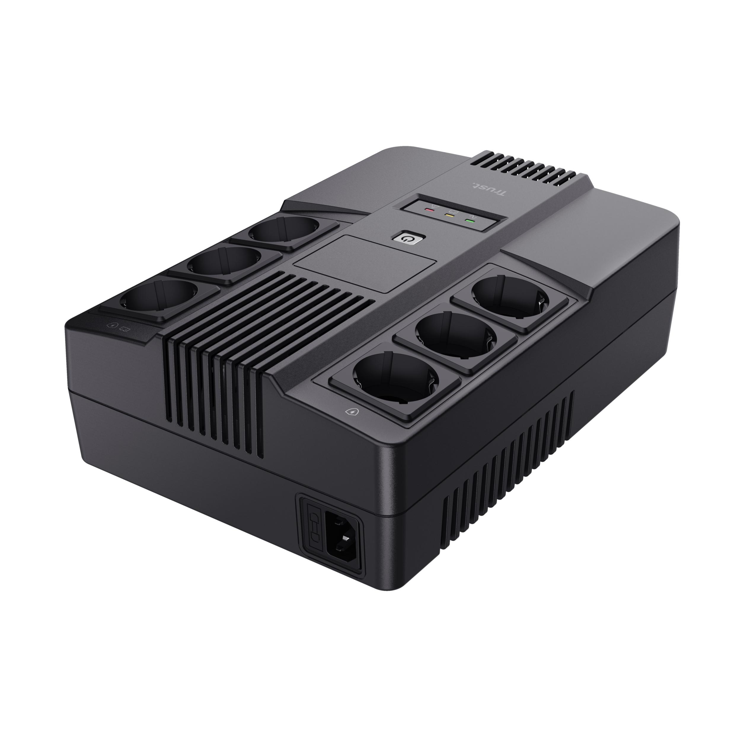 Trust Maxxon gruppo di continuità  [UPS] 0,8 kVA 6 presa[e] AC (MAXXON POWERSTRIP UPS 800VA - )