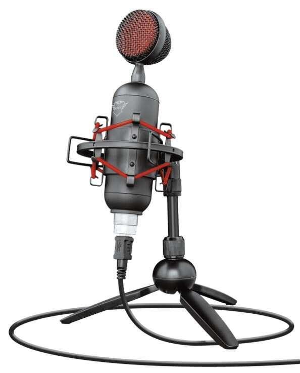 Trust GXT 244 Buzz Nero Rosso Microfono per PC (GXT244 BUZZ STREAMING MICROPHONE)