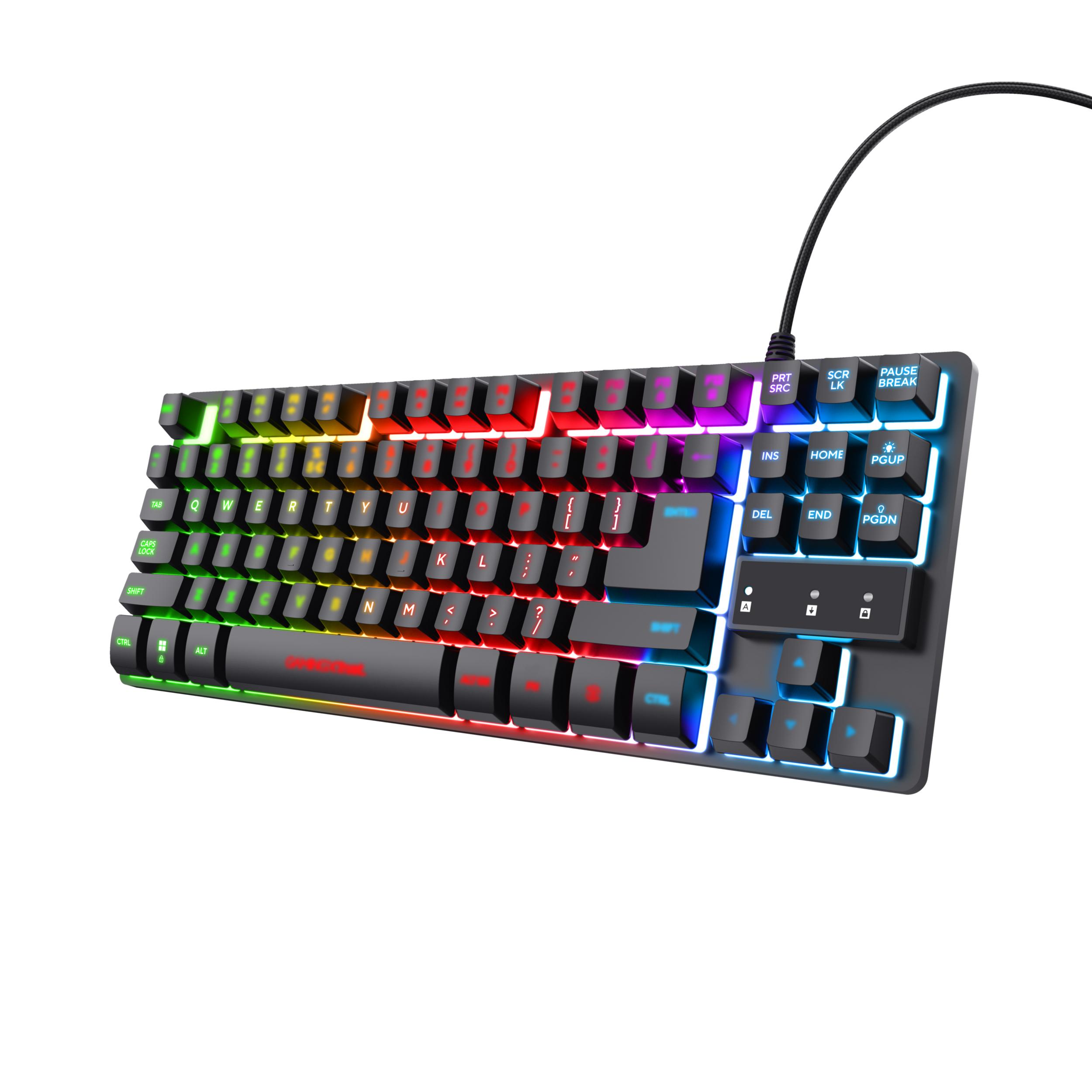Trust GXT 833 Thado tastiera USB Olandese Nero, Argento