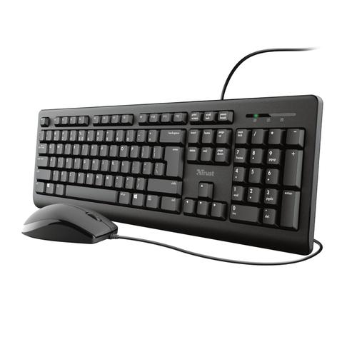 Trust Primo tastiera Mouse incluso USB Tedesco Nero