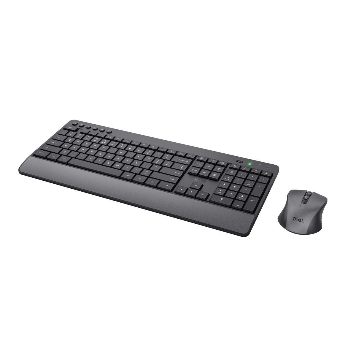 Tastiera e Mouse Trust Trezo Nero Monocromatica QWERTY Qwerty US