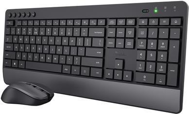 Trust Trezo tastiera Mouse incluso RF Wireless QWERTY Inglese UK Nero (Trezo Comfort Deskset) - Versione UK