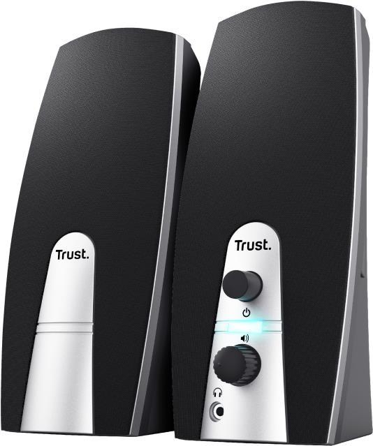 Trust 24660 set di altoparlanti 5 W PC/PC portatile Nero Metallico 2.0 canali (BASICS 2.0 SPEAKER SET - )