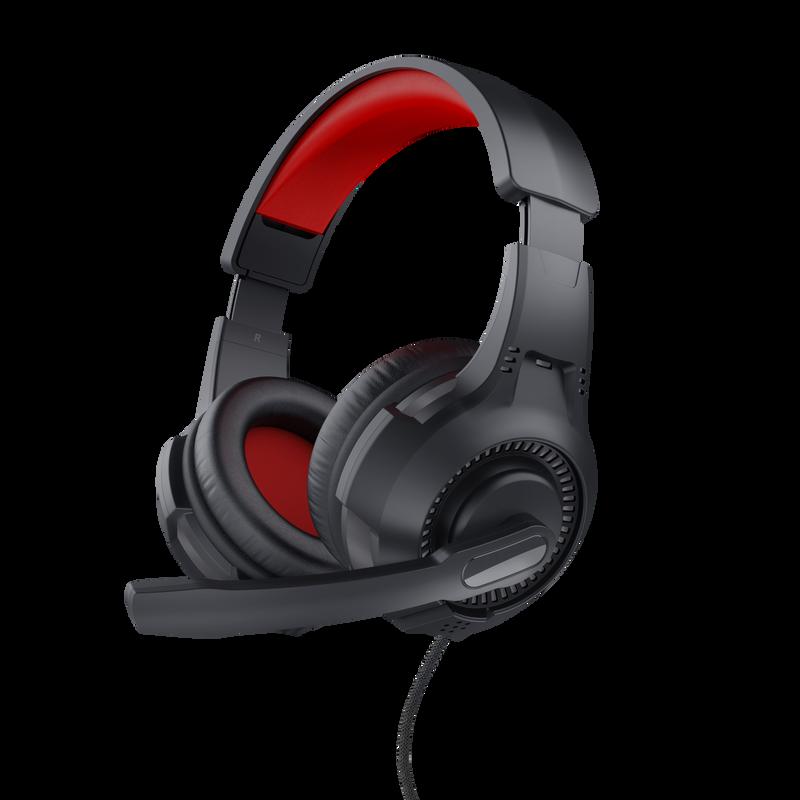 Trust 24785 cuffia e auricolare Cuffie Cablato A Padiglione Giocare Nero Rosso (BASICS GAMING HEADSET - )