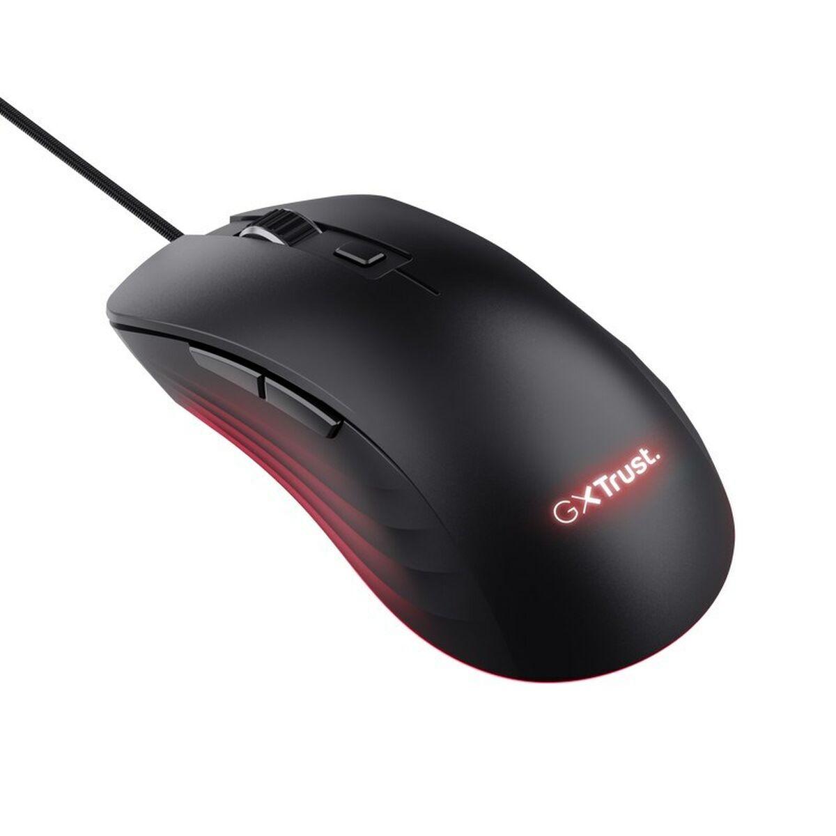 Trust GXT924 YBAR mouse Mano destra USB tipo A Ottico 25600 DPI (GXT924 YBAR GAMING WIRED - MOUSE BLACK)