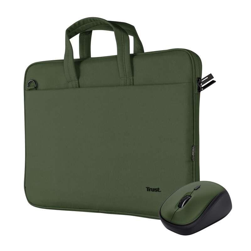 Trust Bologna 406 cm 16 Valigetta ventiquattrore Verde (BOLOGNA BAG AND MOUSE SET GREEN - )