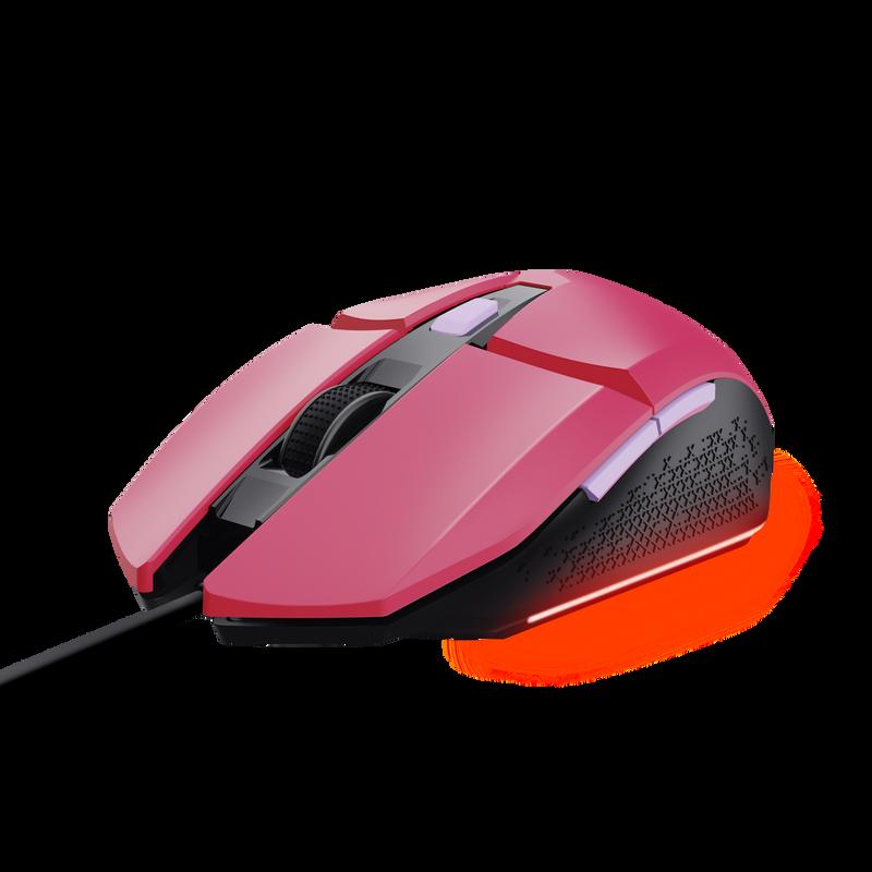 Trust GXT 109P FELOX mouse Ambidestro USB tipo A 6400 DPI (Trust GXT109P Felox Gaming Mouse Pink)